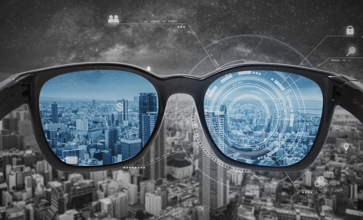 Smart glasses, VR virtual reality, and AR augmented reality technology